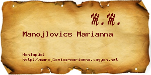 Manojlovics Marianna névjegykártya