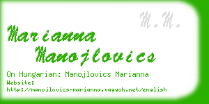 marianna manojlovics business card
